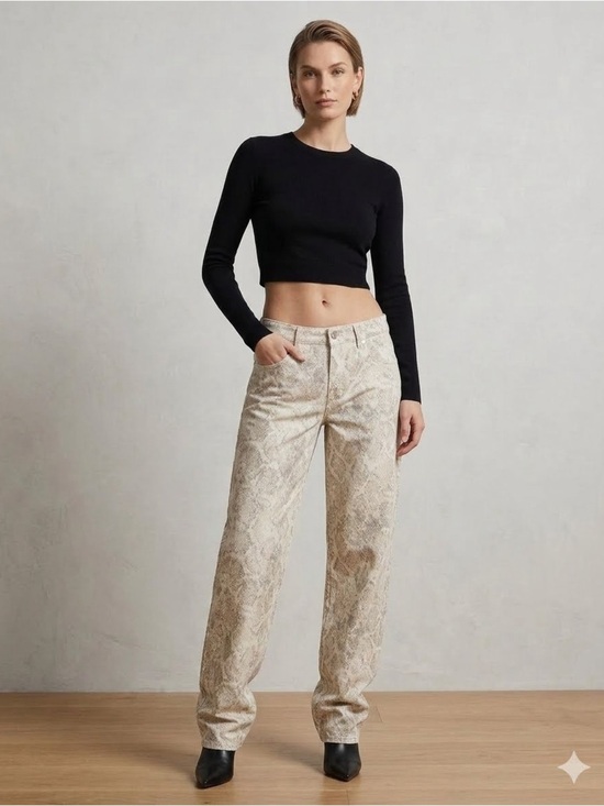 wild fable Pants - Wild Fable Low Rise Baggy Jeans in Snakeskin Print Pattern Size 12